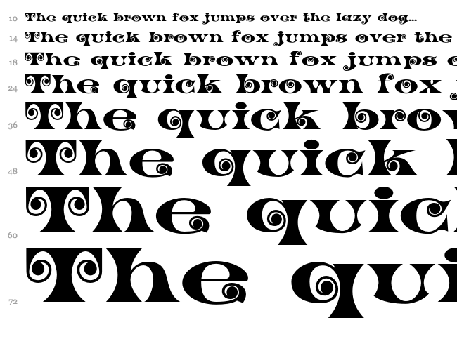 K22 Spiral Swash font waterfall